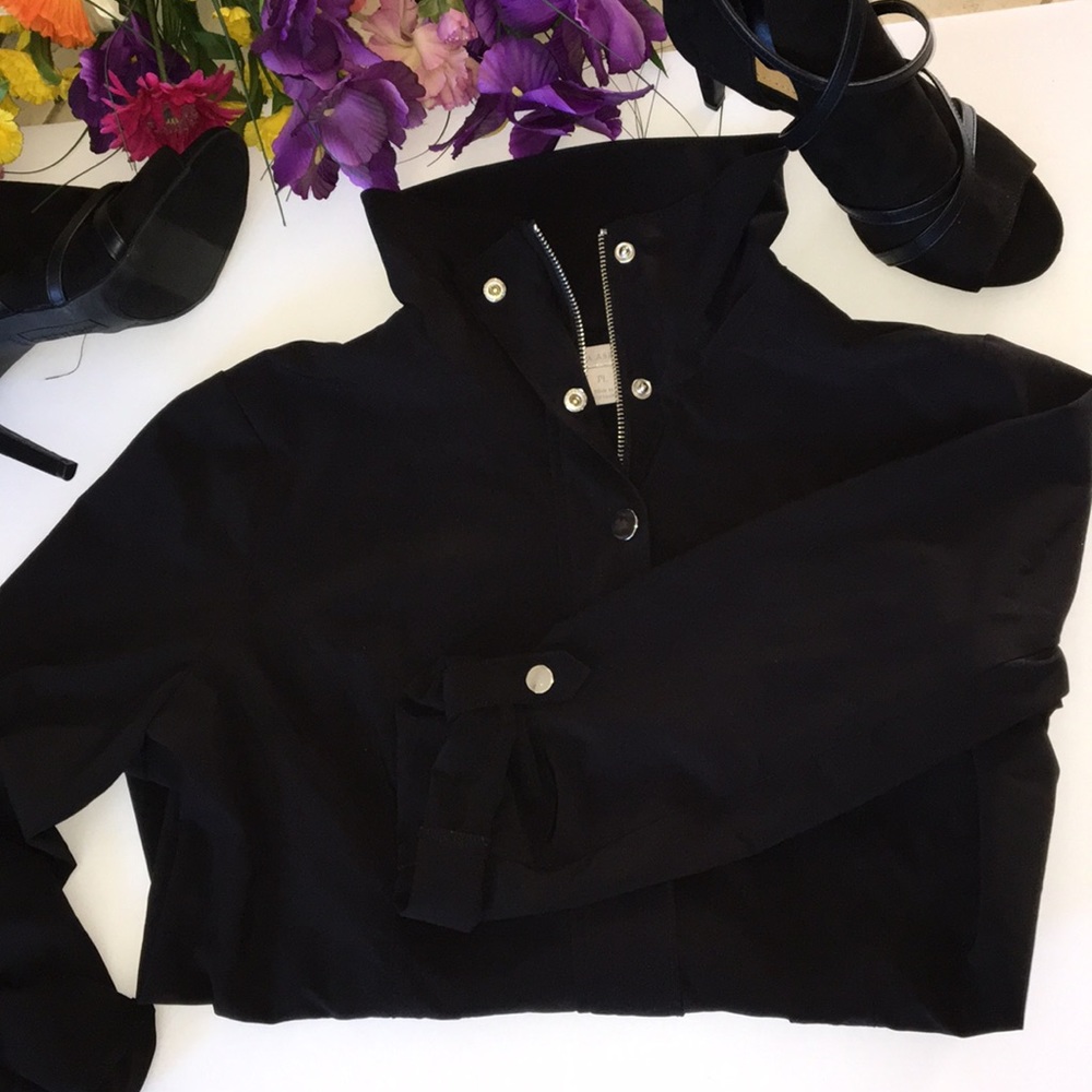 Laura Ashley Black LightWeight ZipUp Woman’s SzPL